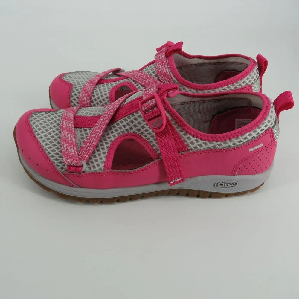 Chaco Odyssey Kids Pink Gray Mesh Water Shoes Size 6 NIB $60